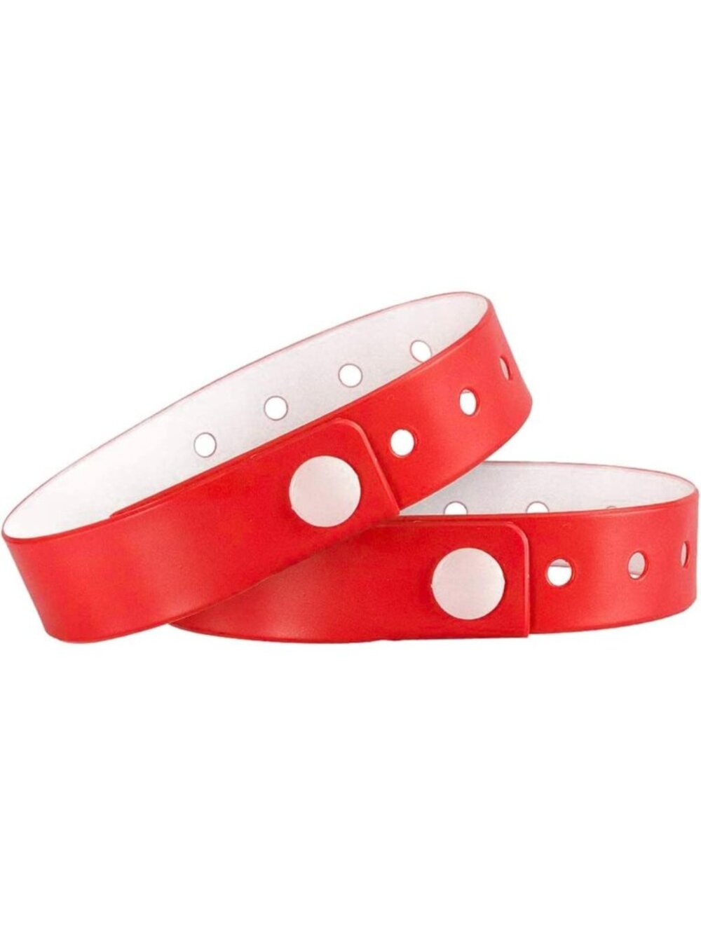 500 Red Vinyl Wristbands for Events - Durable, Waterproof, Ideal for Parties